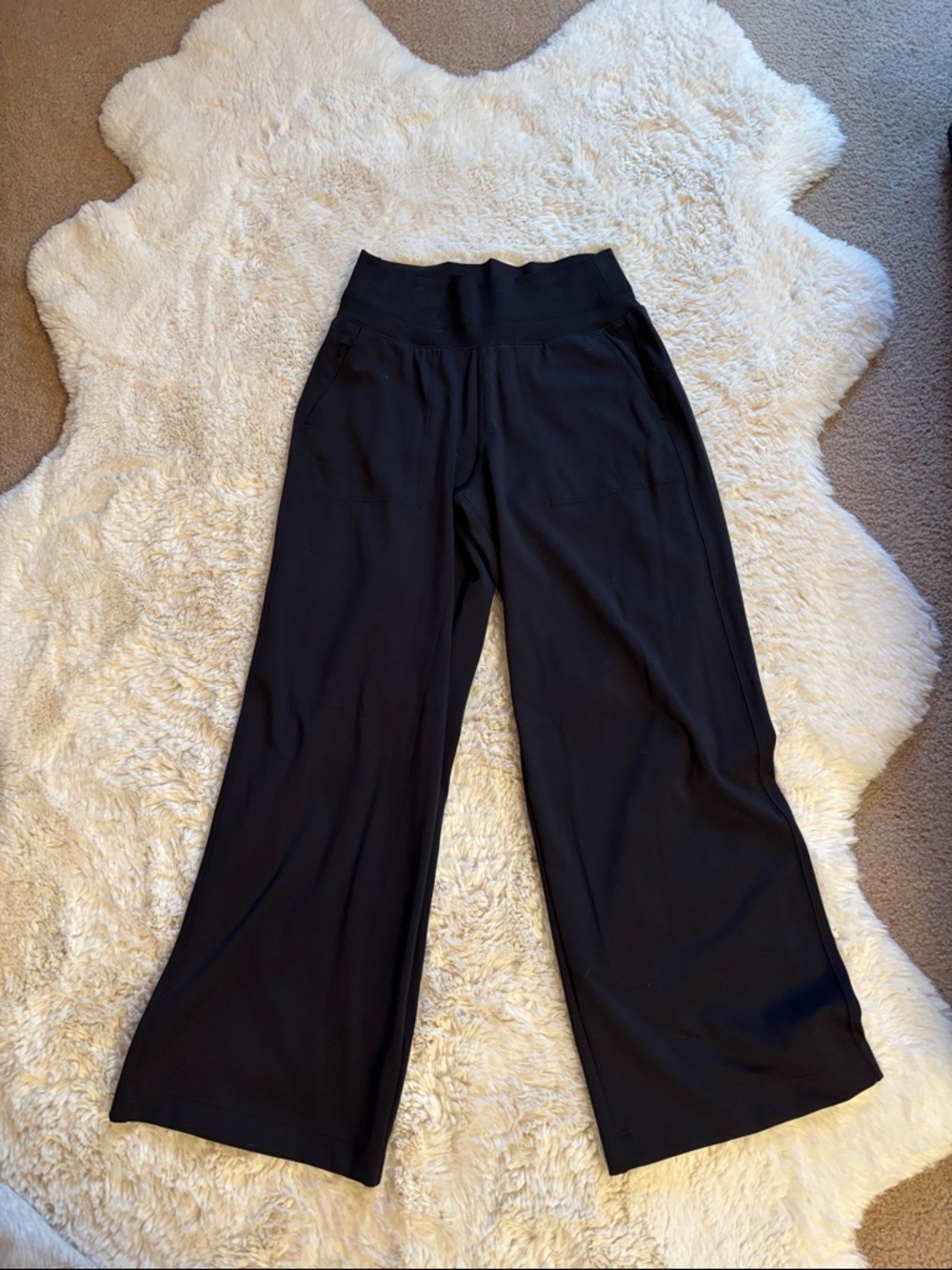 Athleta Black Wide-Leg High-Rise Pants
